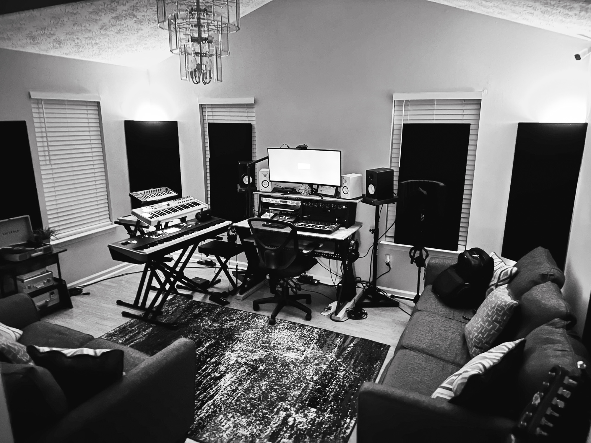 338 Studios' semi-pro studio for Christian music production services.